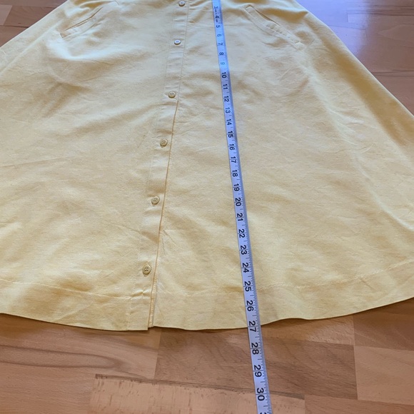 Vivian Chan yellow A-line cotton skirt size M - Picture 9 of 12
